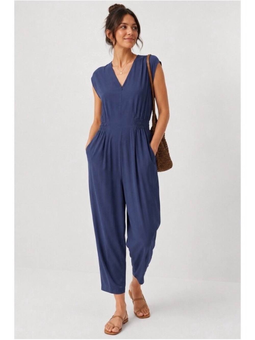 Columbia Boundless Beauty One Piece Jumpsuit XL Blue Sleeveless Stretch